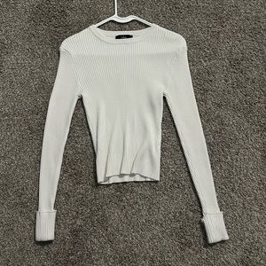 Lulus cream ribbed sweater